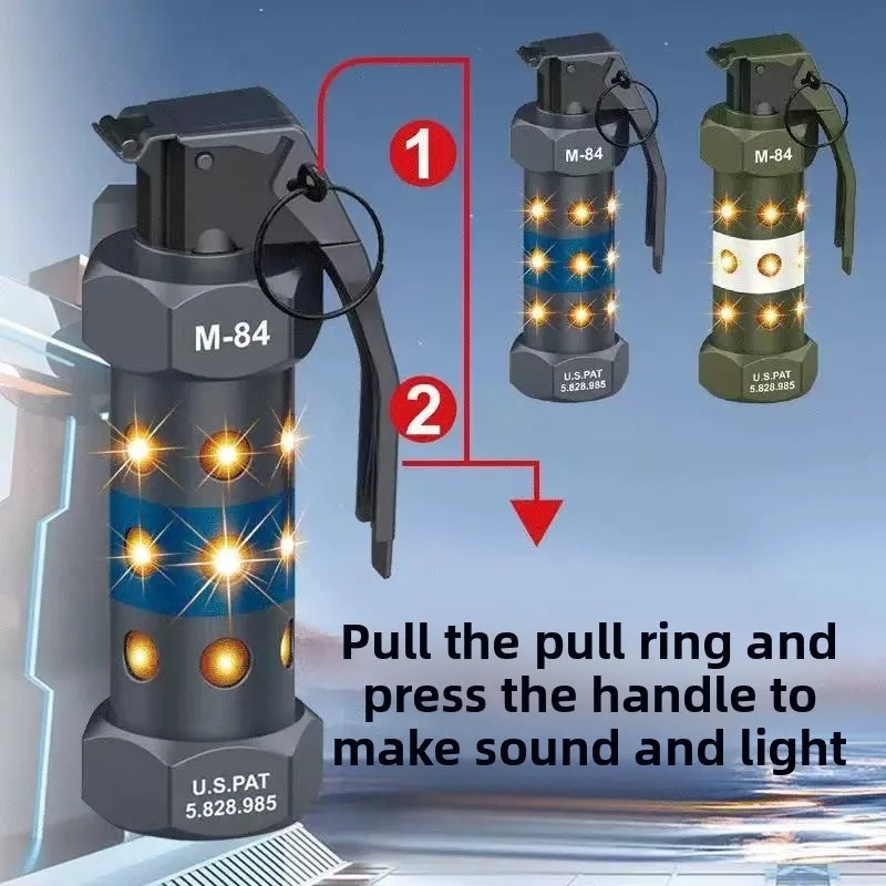 Outdoor Lighting Usa - 戦術的な M84 ダミー手榴弾モデル ストロボ LED サバイバルライト屋外キャンプ照明模造小道具軍事コスプレギア