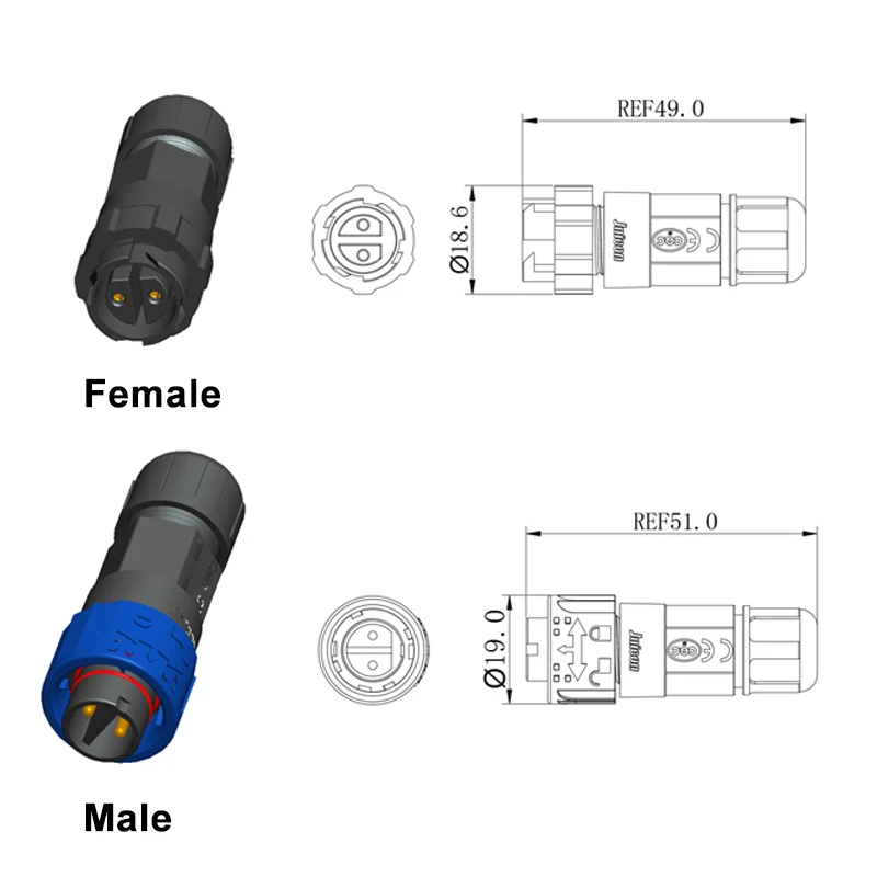 Outdoor Lighting Wire Connectors - 2ピンM16電源コネクタセルフロック式アセンブリIP67防水10A 3/4ピンオス/メスコネクタ屋外街路灯用ワイヤープラグ