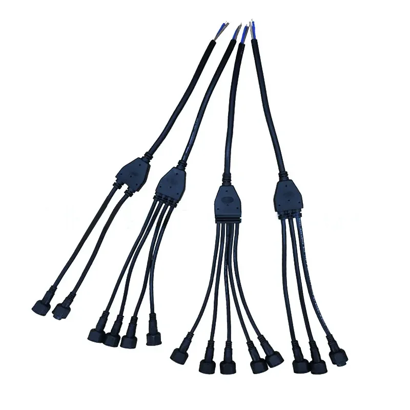 Outdoor Lighting Wire Connectors - 防水ワイヤースプリッターアダプター,ケーブルタイプ2, 3, 4ピン,LEDライト,オスおよびメス