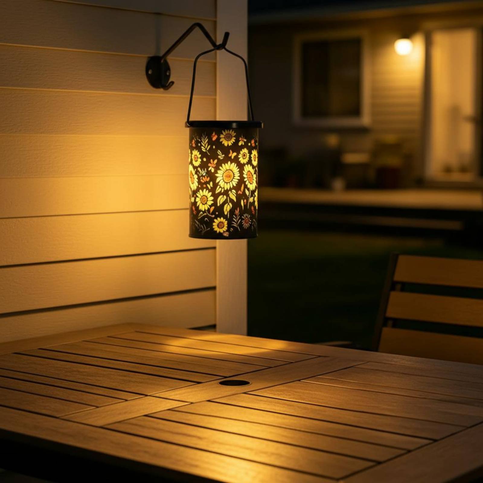 Outdoor Lighting And Landscape - 花柄ランタン ヴィンテージデザイン 吊り下げ式ソーラーランタン エッチングソーラーランプ LED屋外照明 パティオ用装飾カットアウトパターン