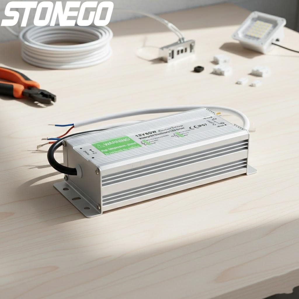 Outdoor Lighting Transformer Box - 12V24V 20W60W 防水IP67 LEDライトボックス用トランス電源ドライバー 屋外看板用