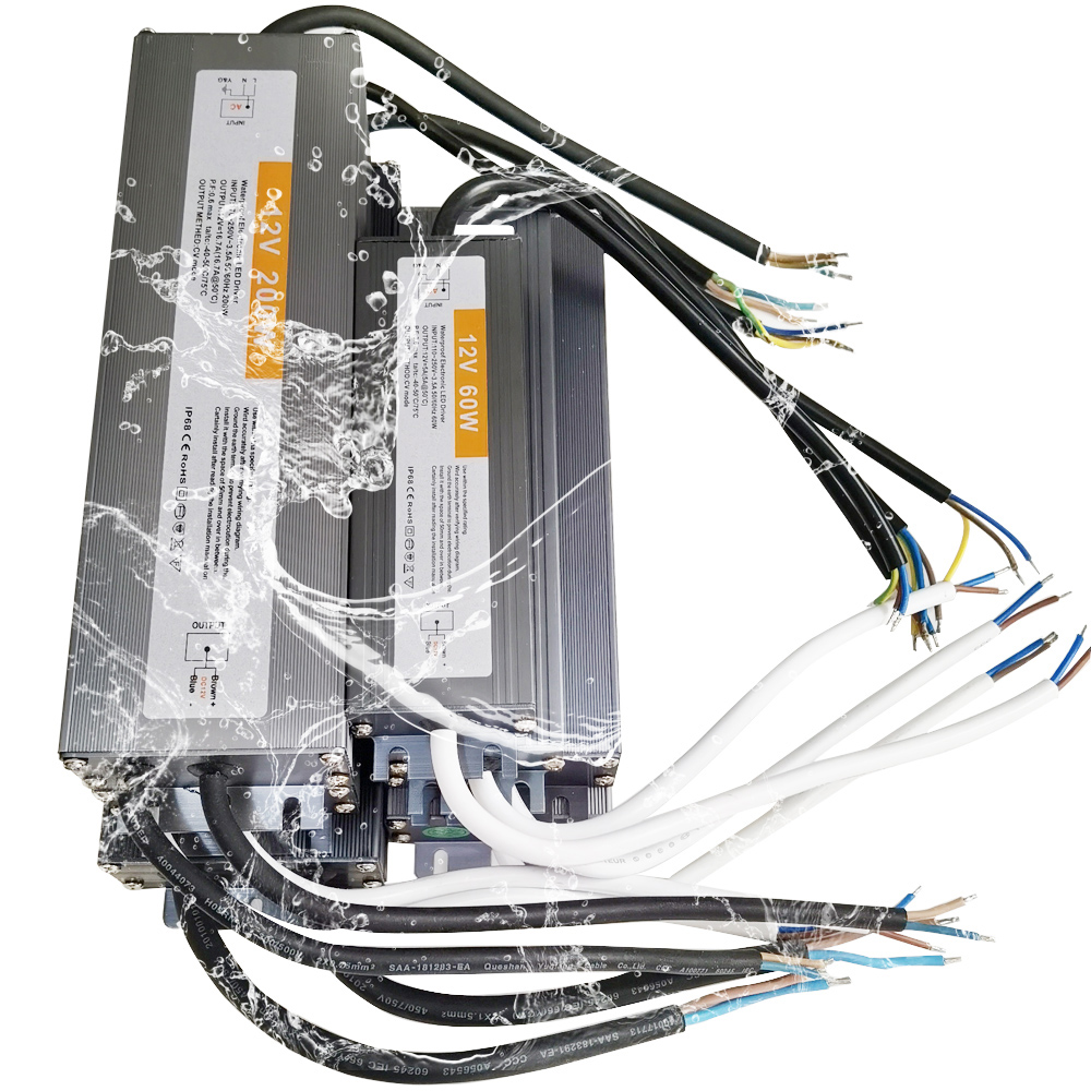Outdoor Lighting Transformer Box - 防水LEDトランス,ip67 ac 85v〜265vからdc 12v 24v,ライトボックス,バスルーム,キッチン,屋外用