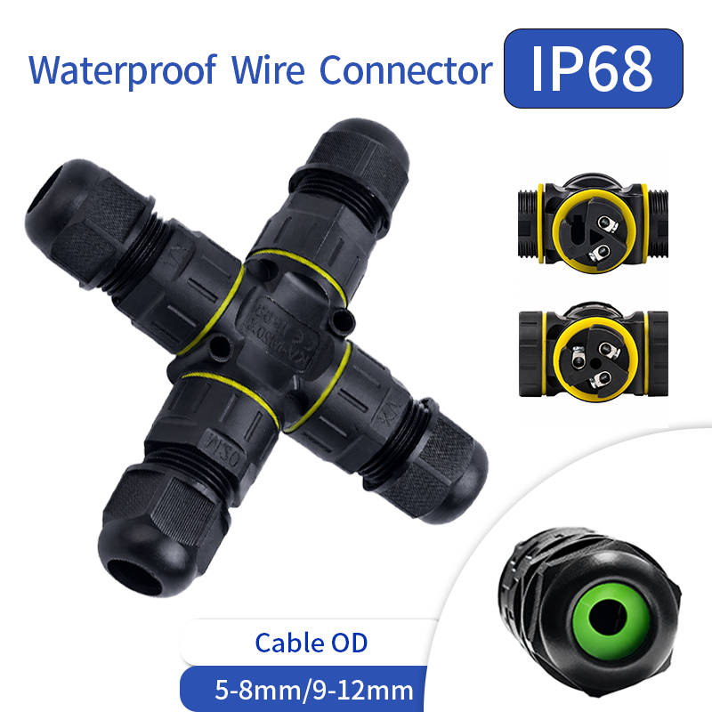 Outdoor Lighting Wire Connectors - IP68 M20 2/3ピン防水電気コネクタ、ネジ式端子台、ケーブル接続、屋外LED照明ジャンクションボックス配線