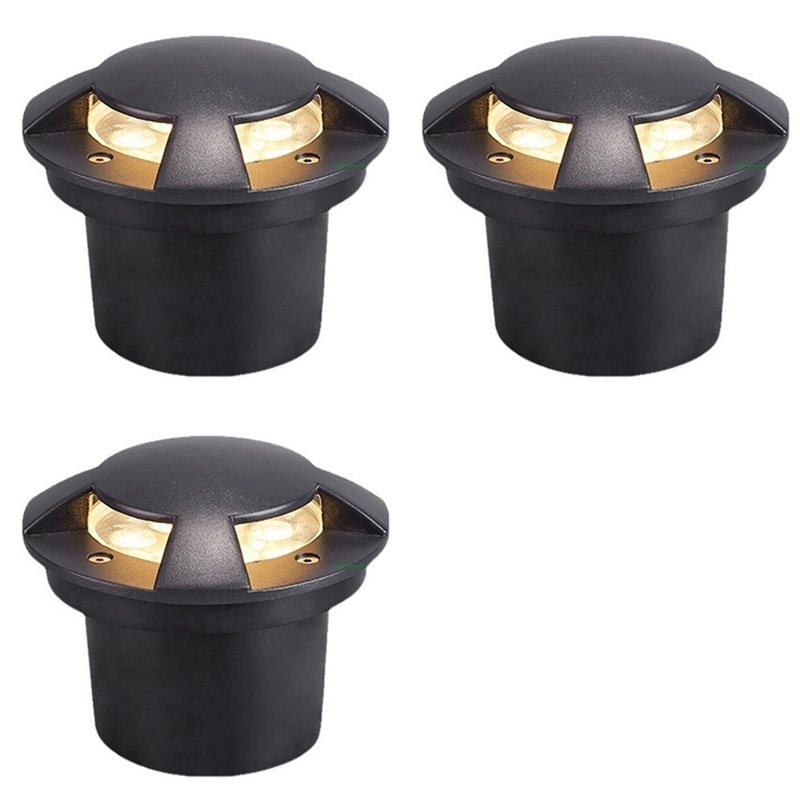 Outdoor Lighting Recessed - SOFT-3X 4 サイド屋外埋め込み型地下ランプ 3 ワット床景観照明防水 LED