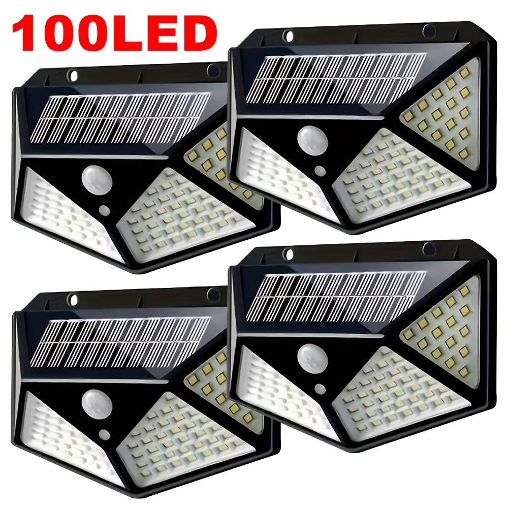 Outdoor Lighting And Landscape - 100LED屋外ソーラーガーデンライト、屋外モーションセンサーライト、防水ソーラーウォールランプ（庭、フェンス、庭園、通路、階段用）
