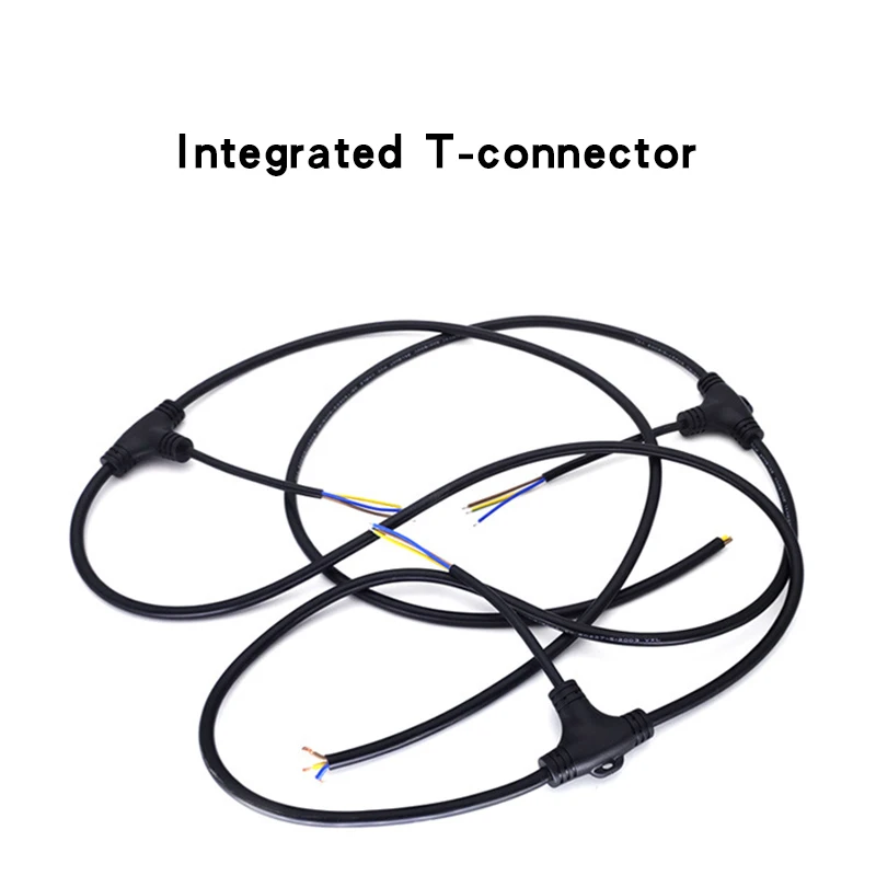 Outdoor Lighting Wire Connectors - LED照明T型2 3 4ピンケーブルスプリッターティーライト0.75平方屋外ストリングワイヤーライン防水接続ケーブルコネクター