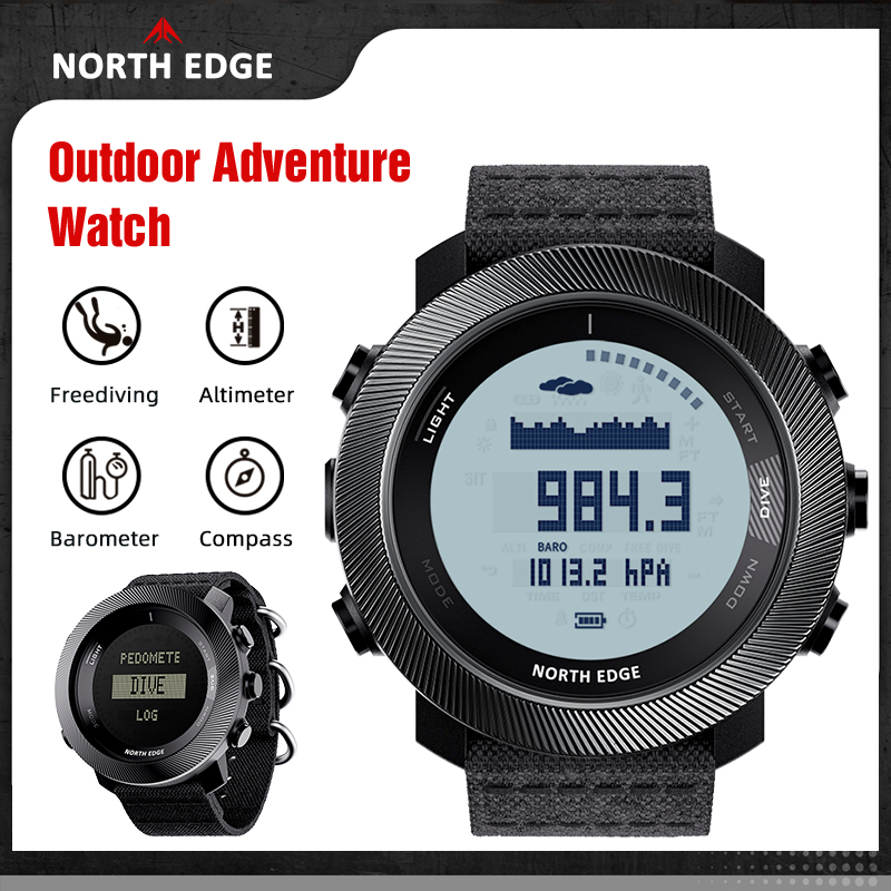 Outdoor Lighting Zones - NORTH EDGE APACHE-D メンズ フリーダイビング デジタル腕時計