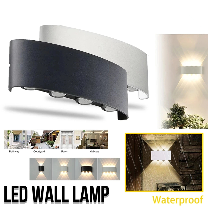 Outdoor Lighting On Stairs - 現代の主導壁ランプ屋外階段照明器具ベッドサイドロフトリビングルームアップダウンホーム廊下ランパーダ2ワット4ワット6ワット8ワットの壁燭台