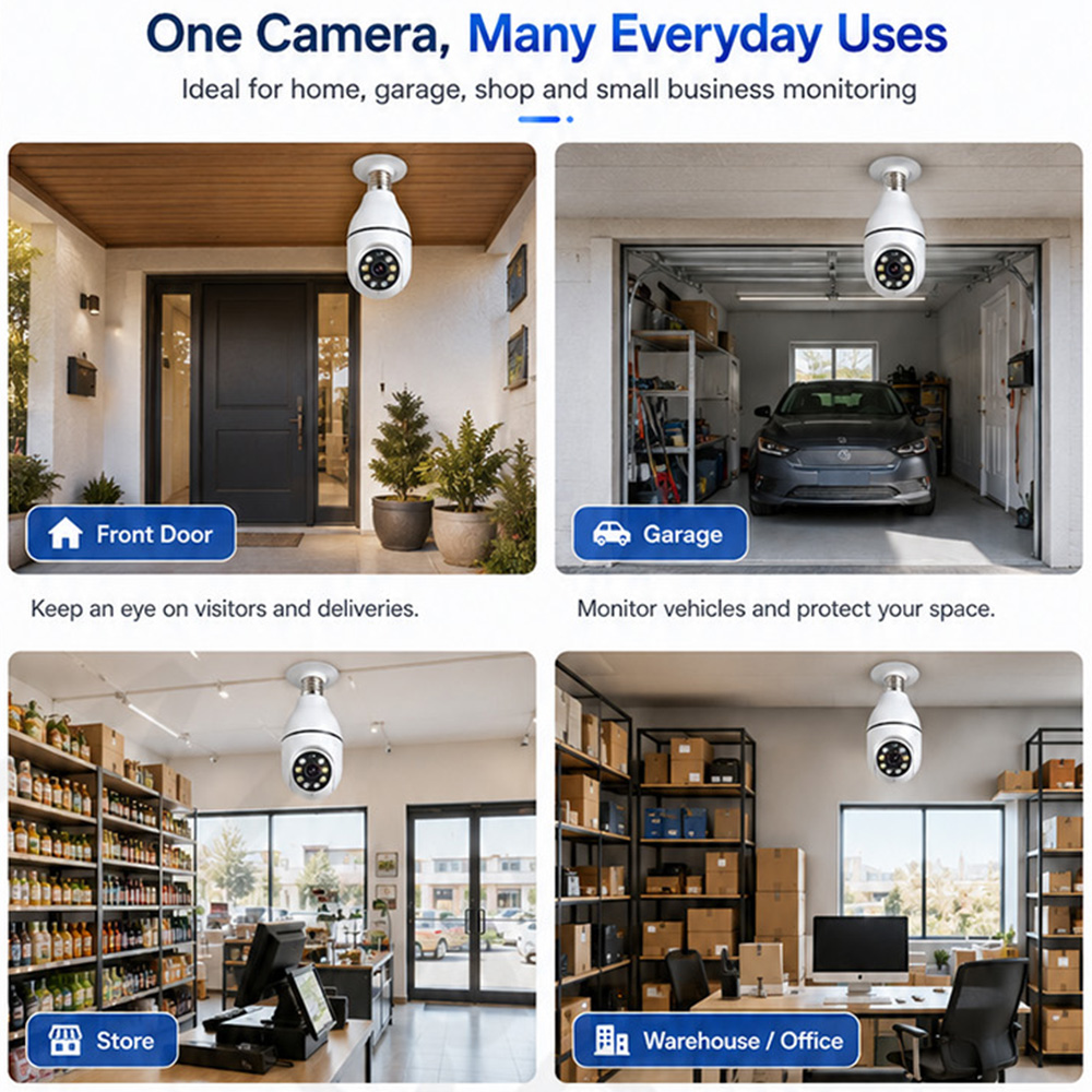 電球型カメラ Tuya ワイヤレスライト 2MP HD E2 - Outdoor Lighting Under Roof のレビューと価格