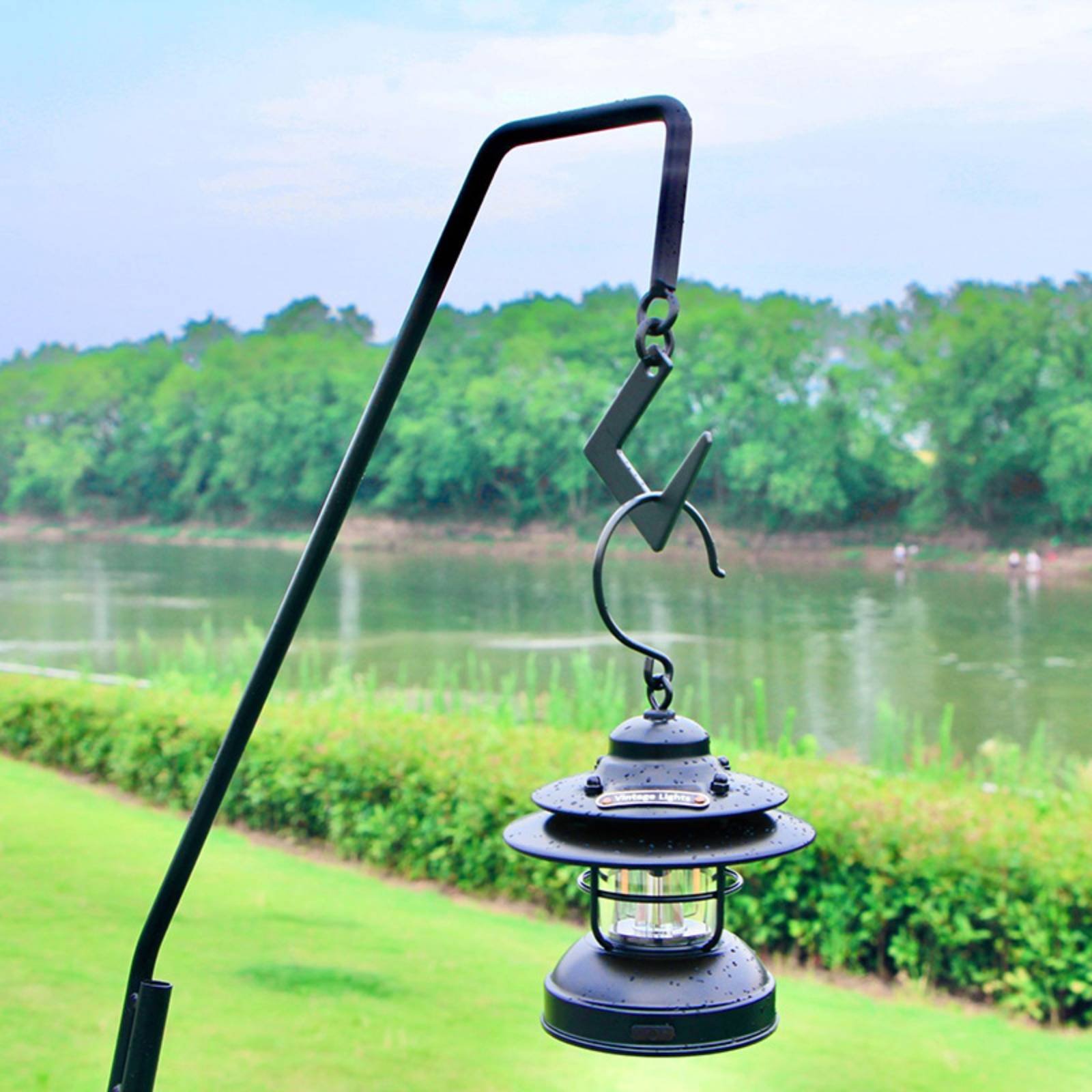キャンプランタンスタンド 取り外し可能なキャンプライトポール - Hanging Outdoor Lighting のレビューと価格