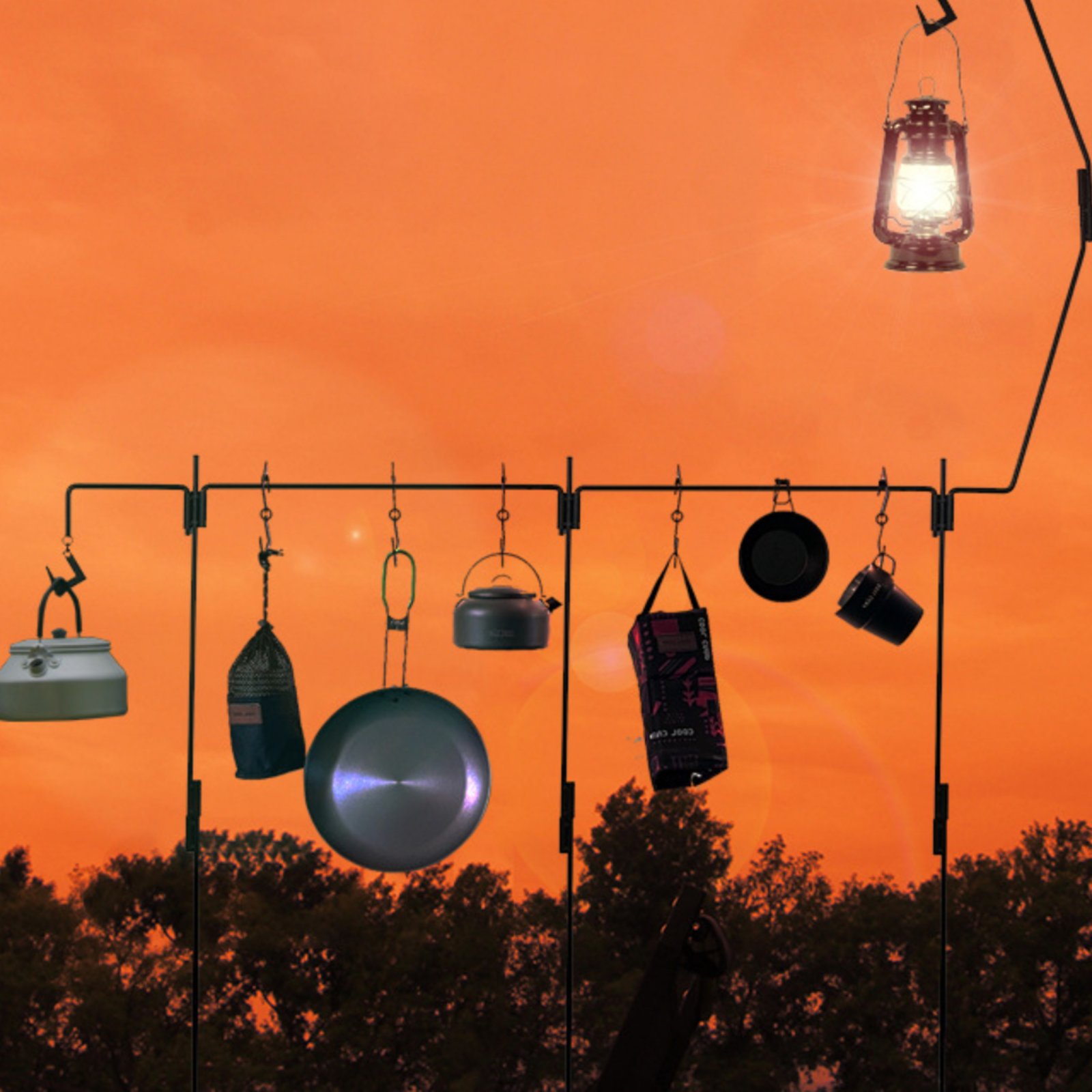 キャンプランタンスタンド 取り外し可能なキャンプライトポール - Hanging Outdoor Lighting のレビューと価格