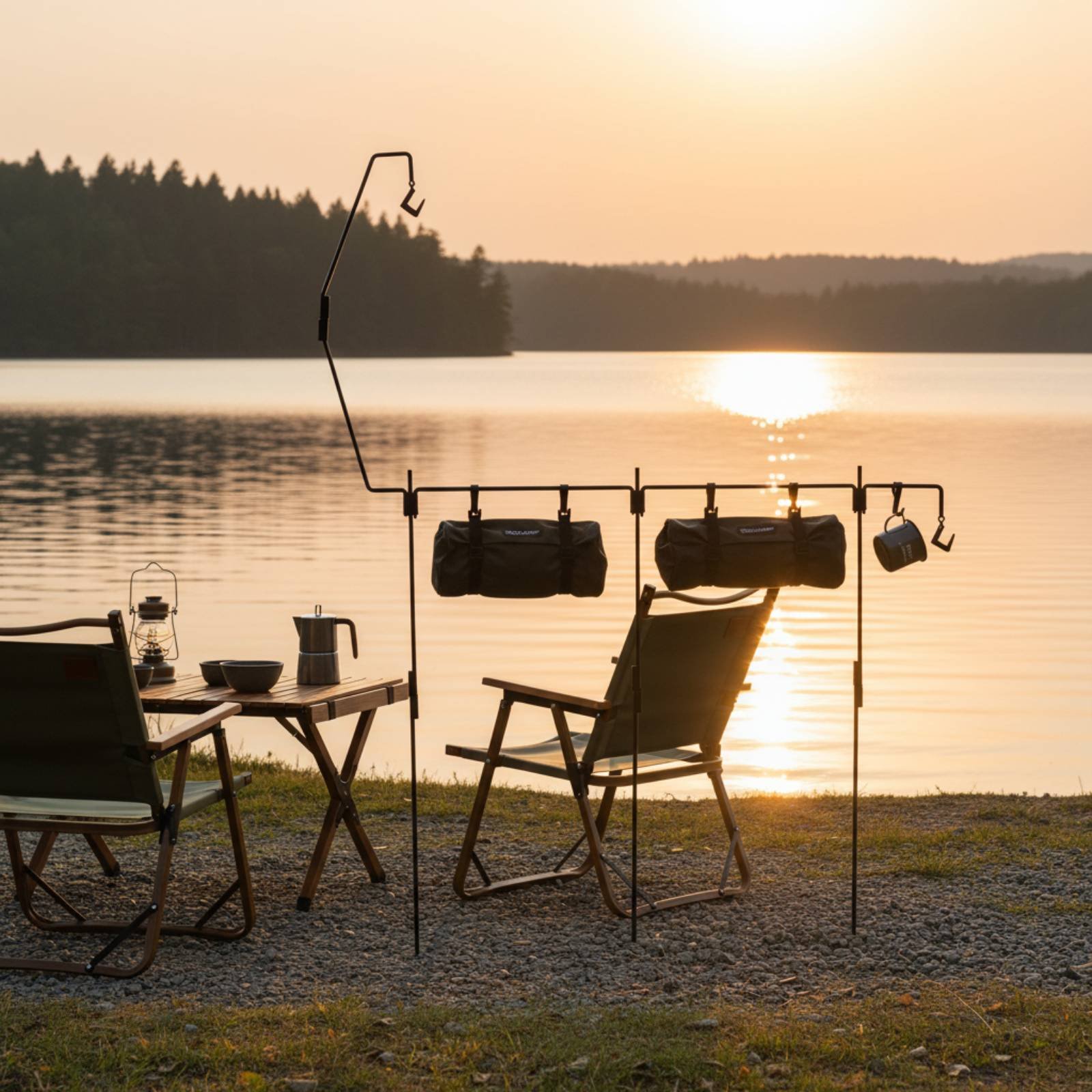 キャンプランタンスタンド 取り外し可能なキャンプライトポール - Hanging Outdoor Lighting のレビューと価格