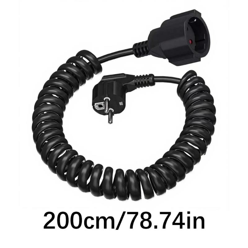 電源延長コード スプリングケーブル オス-メス延長 電源コー - Outdoor Lighting Extension Cable のレビューと価格