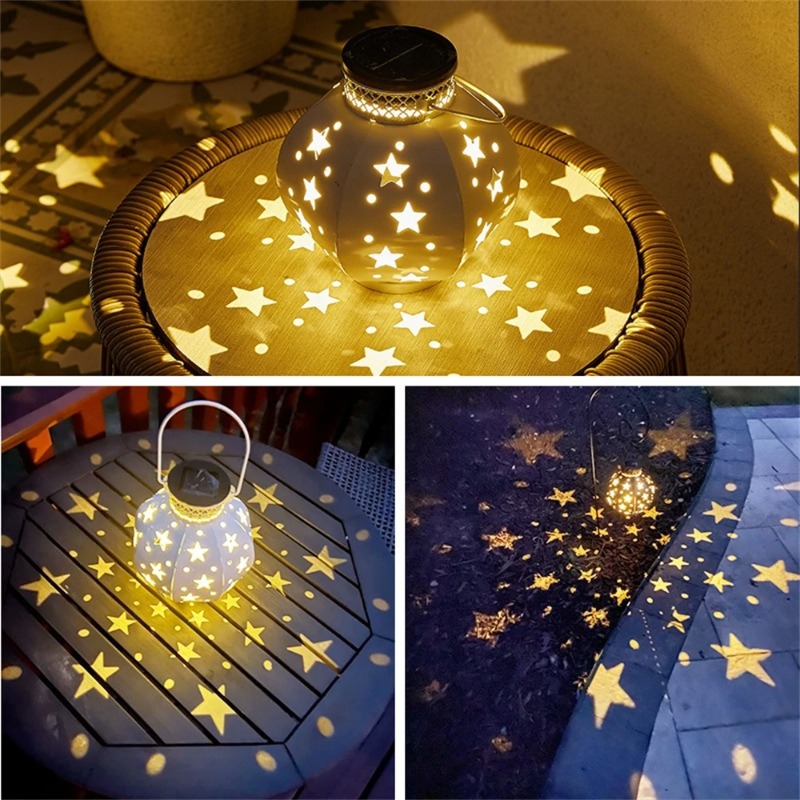 ガーデンスタープロジェクターランプ吊り下げ式ソーラーライト屋 - Hanging Outdoor Lighting のレビューと価格