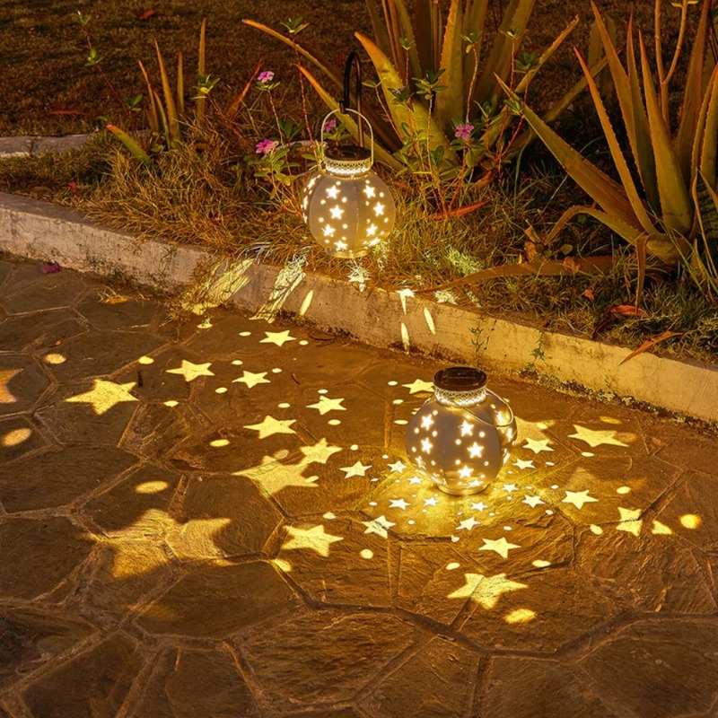 ガーデンスタープロジェクターランプ吊り下げ式ソーラーライト屋 - Hanging Outdoor Lighting のレビューと価格