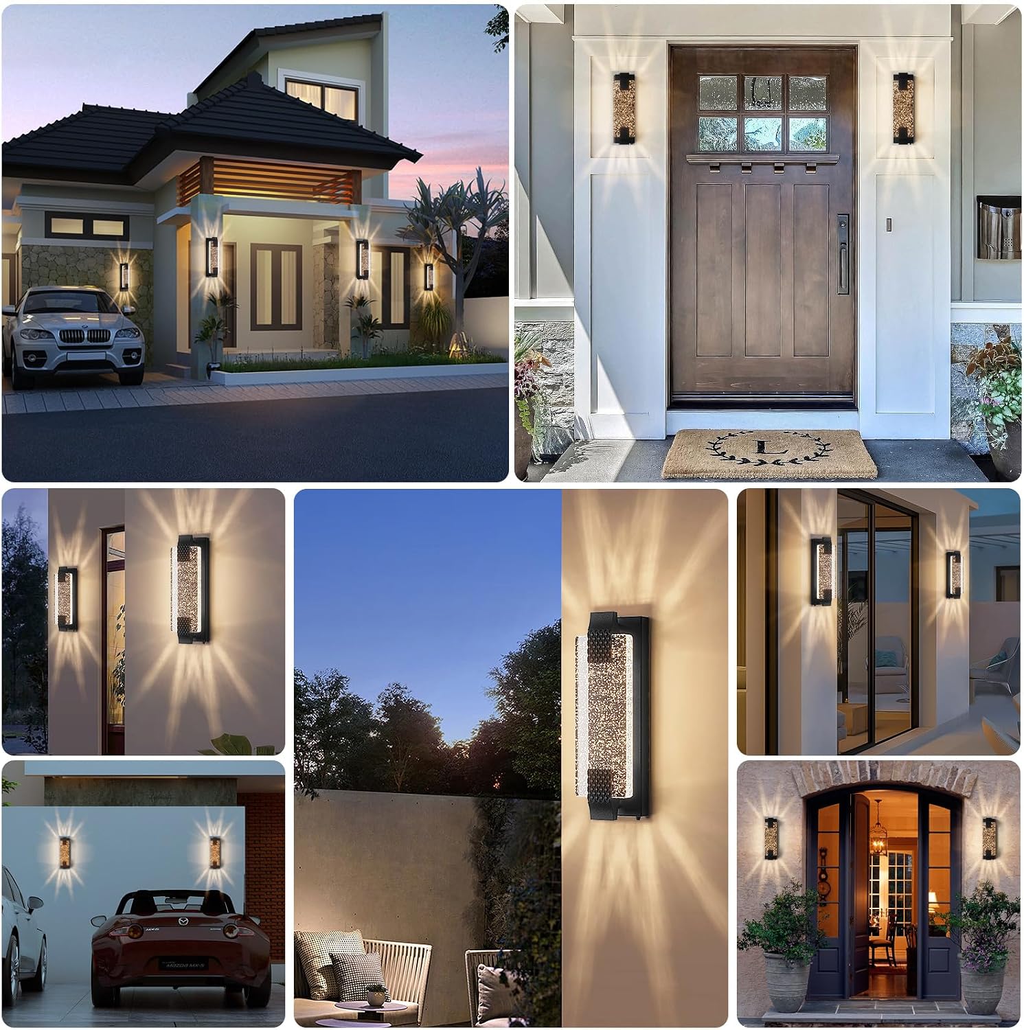 15.7インチLED屋外ポーチライト、夕暮れから夜明けまで点 - Outdoor Lighting With Sensor のレビューと価格