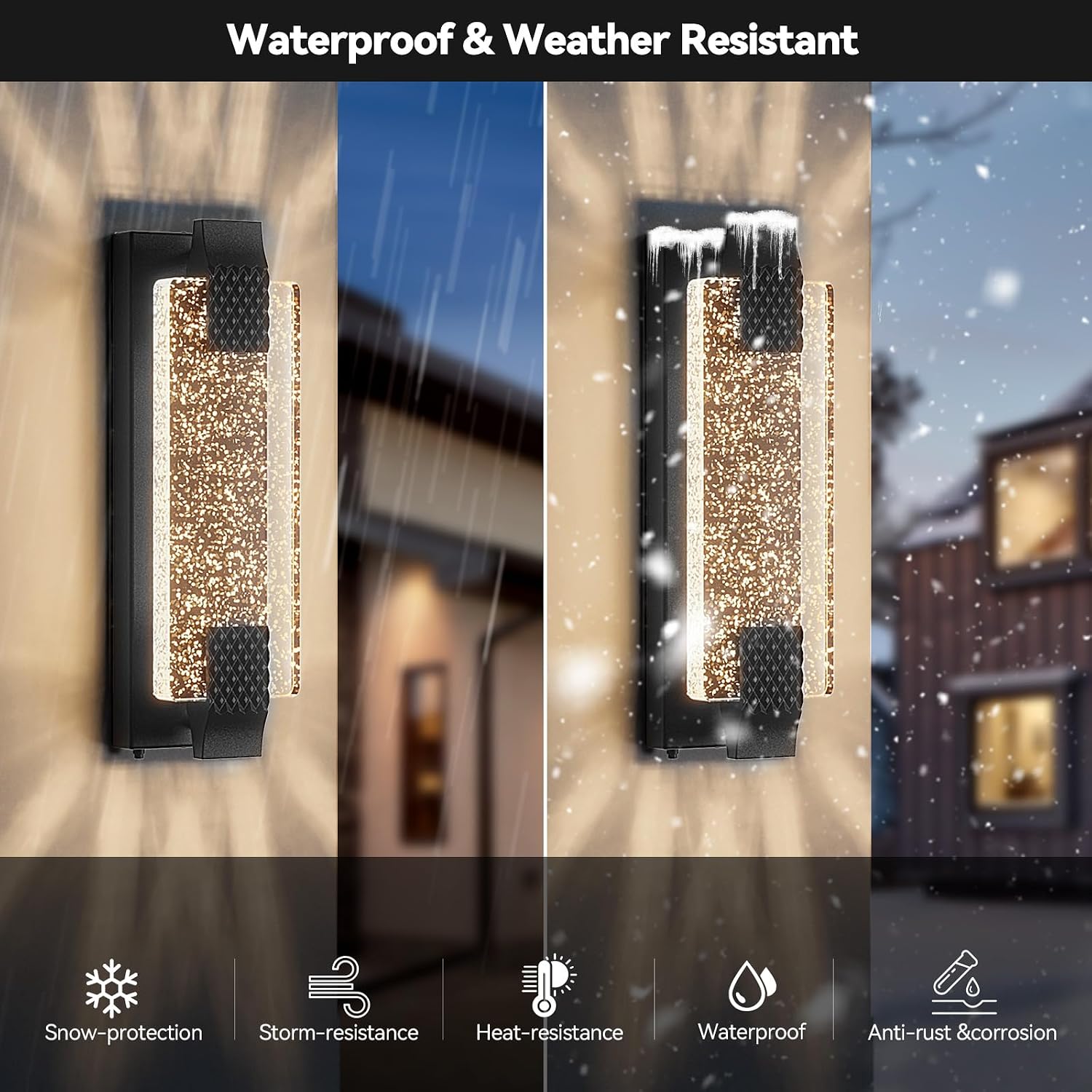 15.7インチLED屋外ポーチライト、夕暮れから夜明けまで点 - Outdoor Lighting With Sensor のレビューと価格