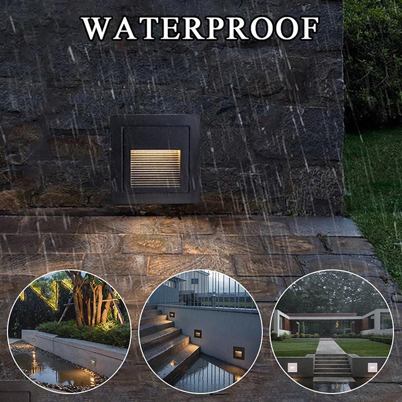 【CCA】3W LED防水ステップライト埋め込み式コーナーウ - Outdoor Lighting Recessed のレビューと価格