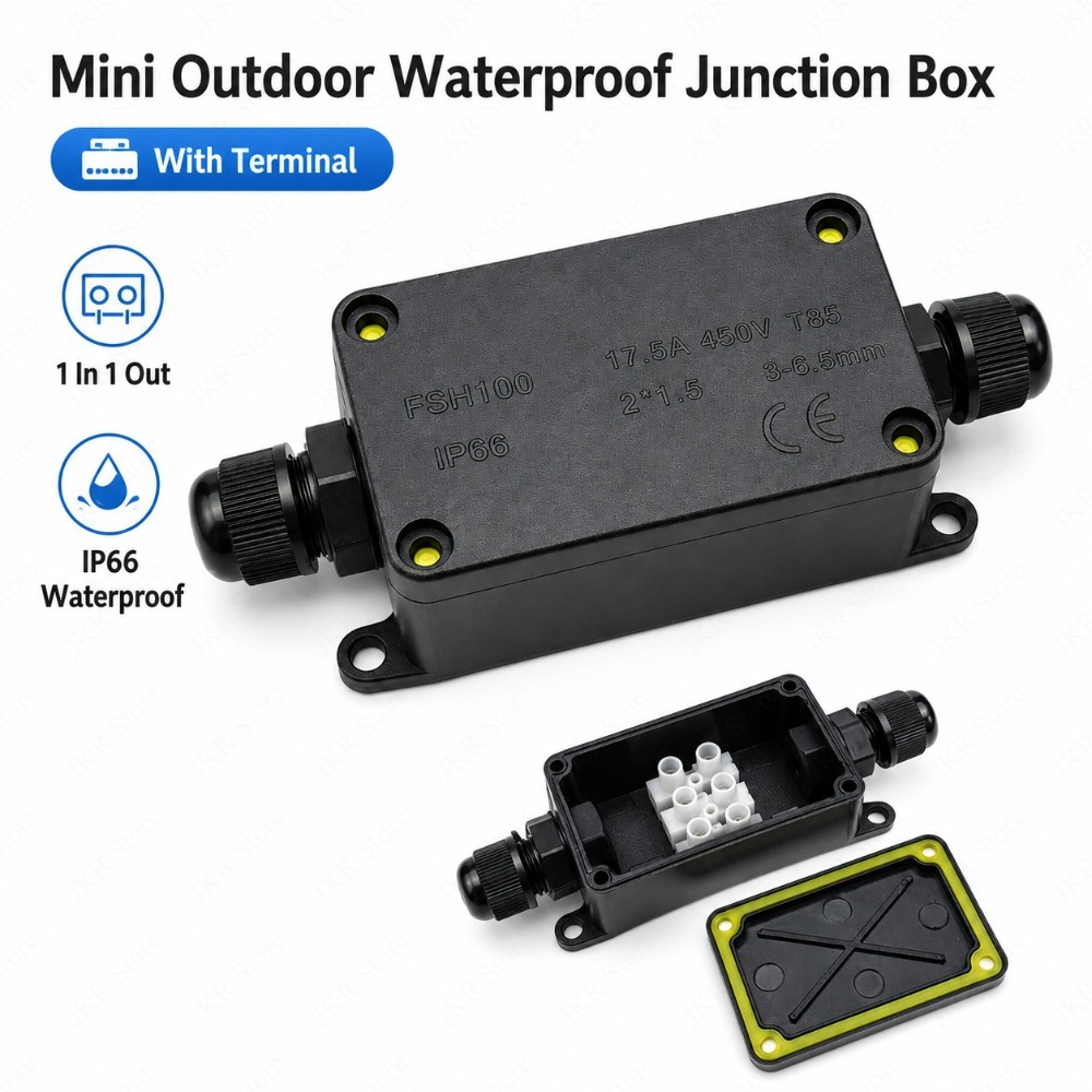 2ウェイ屋外用IP66防水ワイヤージャンクションボックス、密 - Outdoor Lighting Wire Connectors のレビューと価格