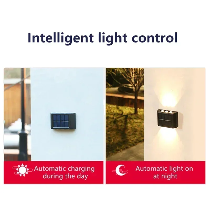 LEDソーラーライト 屋外防水 ソーラーウォールランプ 上下 - Outdoor Lighting Panel のレビューと価格