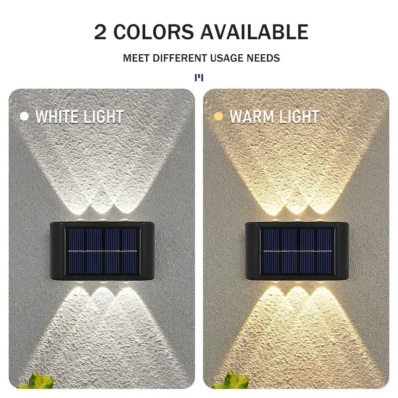 LEDソーラーライト 屋外防水 ソーラーウォールランプ 上下 - Outdoor Lighting Panel のレビューと価格
