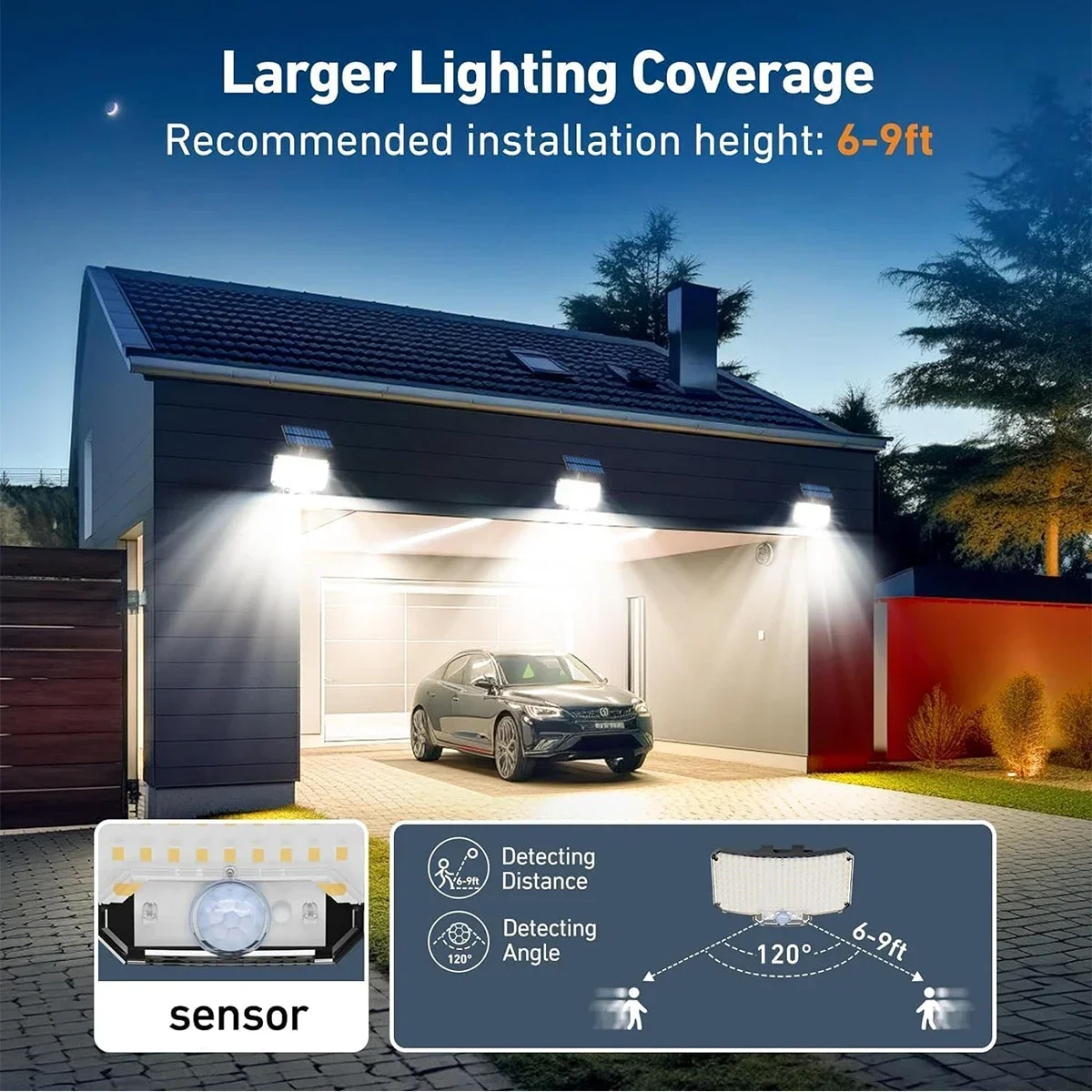 234LED ソーラー屋外ライト モーションセンサー 超高輝 - Outdoor Lighting With Sensor のレビューと価格