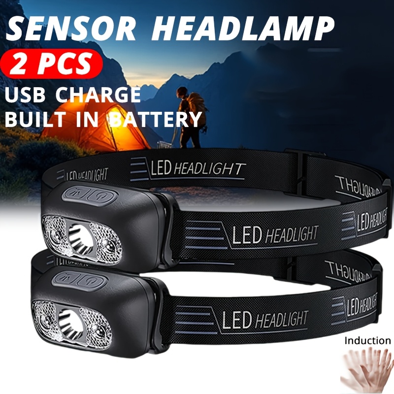 強力なライトヘッドランプポータブル LED センサーヘッドラ - Outdoor Lighting With Sensor のレビューと価格