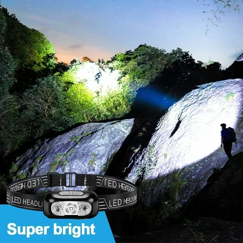 強力なライトヘッドランプポータブル LED センサーヘッドラ - Outdoor Lighting With Sensor のレビューと価格
