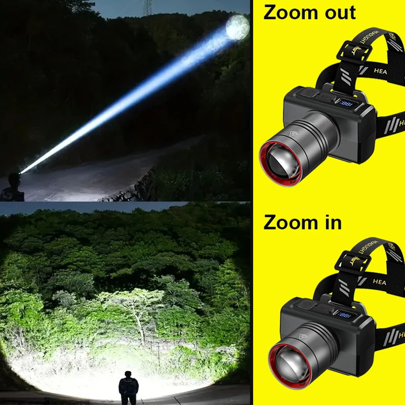 2026 LEDデジタル充電式ヘッドランプ 超高輝度ヘッドL - Outdoor Lighting With Sensor のレビューと価格