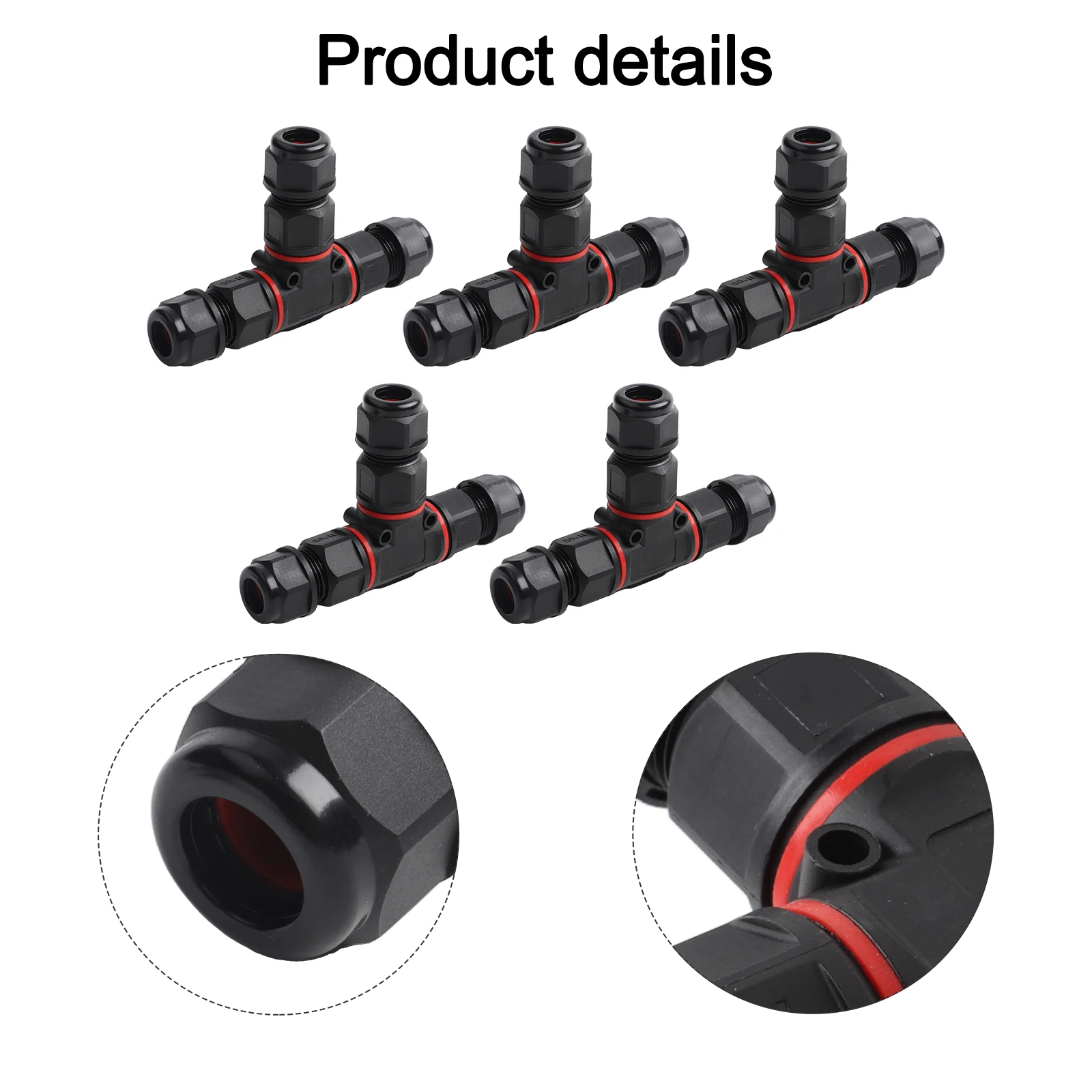 5個入り IP68防水 3ピン T型ケーブルコネクタ ジャン - Outdoor Lighting Wire Connectors のレビューと価格