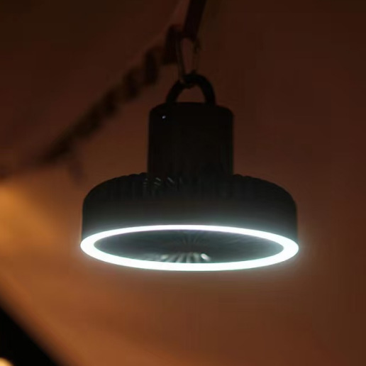 LEDライト付きポータブルキャンプファン、三脚スタンド、テン - Outdoor Lighting Usa のレビューと価格