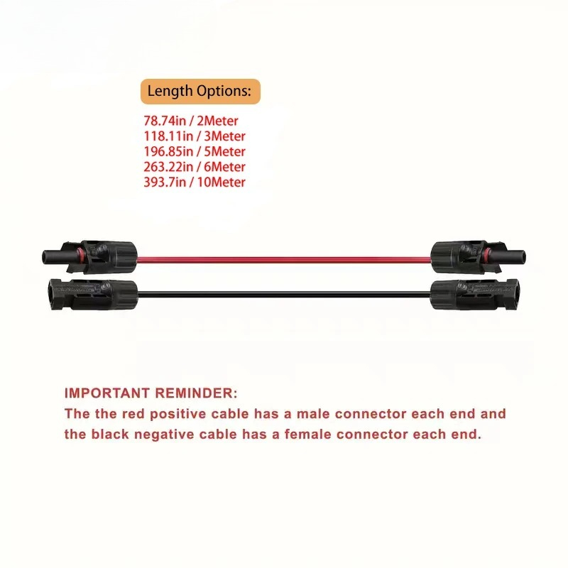 1 ペア赤と黒のダブルエンドソーラー延長ケーブル、コネクタ付 - Outdoor Lighting Extension Cable のレビューと価格