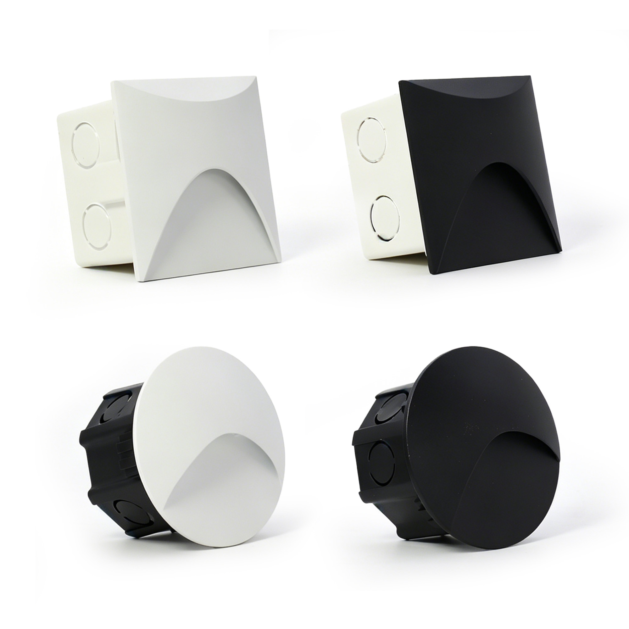 Led 階段ライトステップライト 3 ワット正方形ラウンド凹 - Outdoor Lighting Recessed のレビューと価格