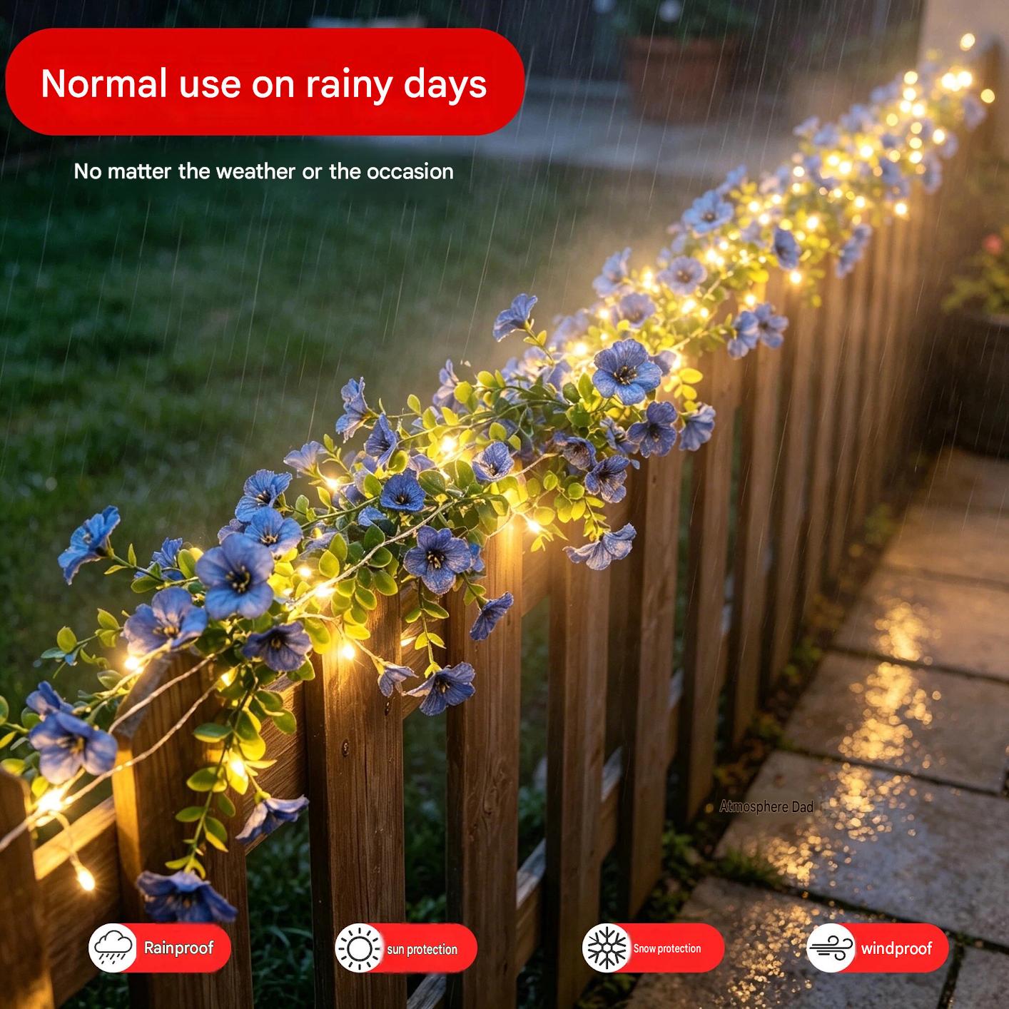 ソーラーローズバインストリングライト 5m 50LED 屋外 - Outdoor Lighting And Landscape のレビューと価格