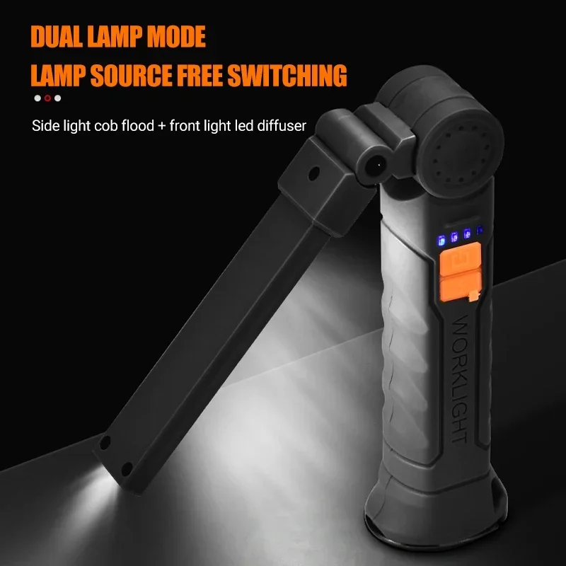 充電式 LED 懐中電灯 マグネットとフック付き、作業現場の - Outdoor Lighting Usa のレビューと価格