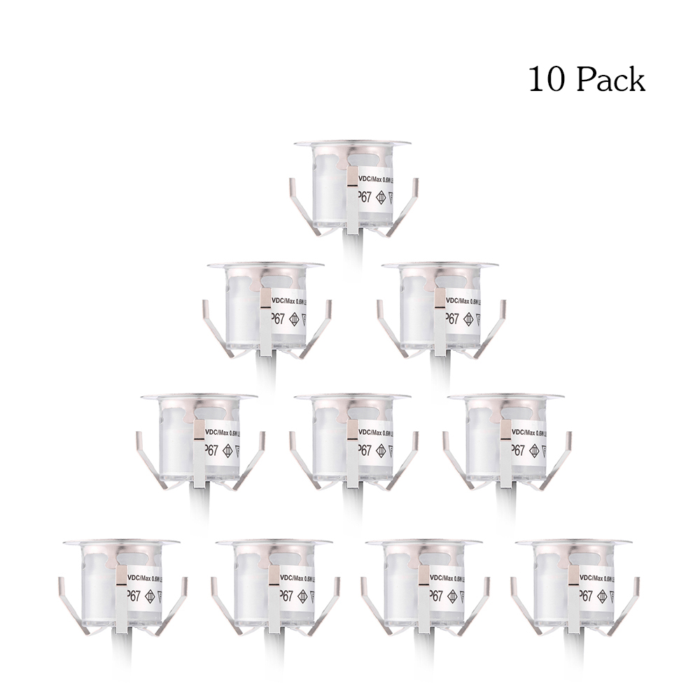 10 個 32 ミリメートル LED デッキライト 0.6  - Outdoor Lighting Recessed のレビューと価格