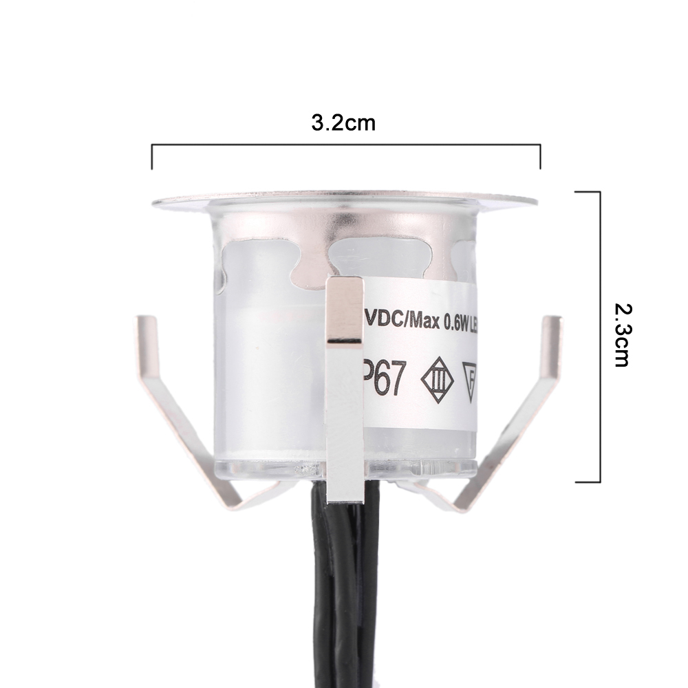 10 個 32 ミリメートル LED デッキライト 0.6  - Outdoor Lighting Recessed のレビューと価格