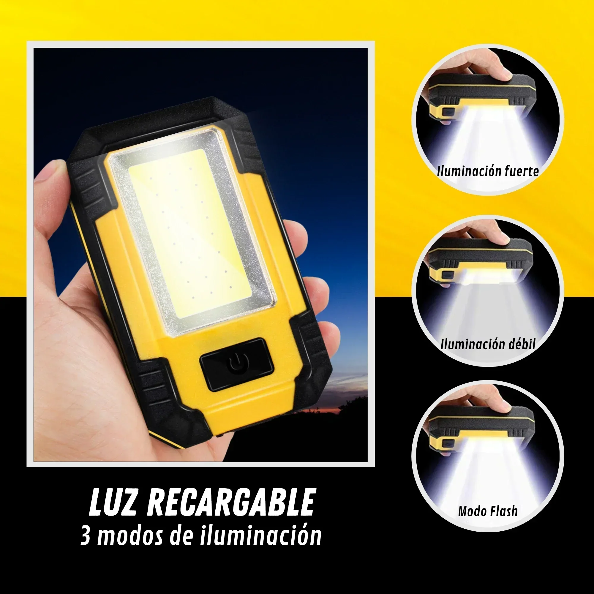 充電式 4000mAh 作業灯 超高輝度 COB フラッシュ - Outdoor Lighting Usa のレビューと価格