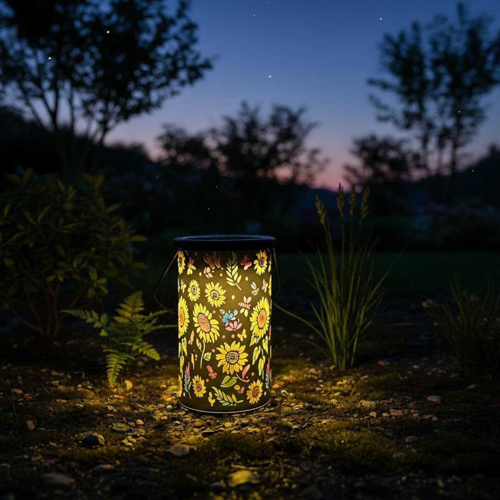 花柄ランタン ヴィンテージデザイン 吊り下げ式ソーラーランタ - Outdoor Lighting And Landscape のレビューと価格