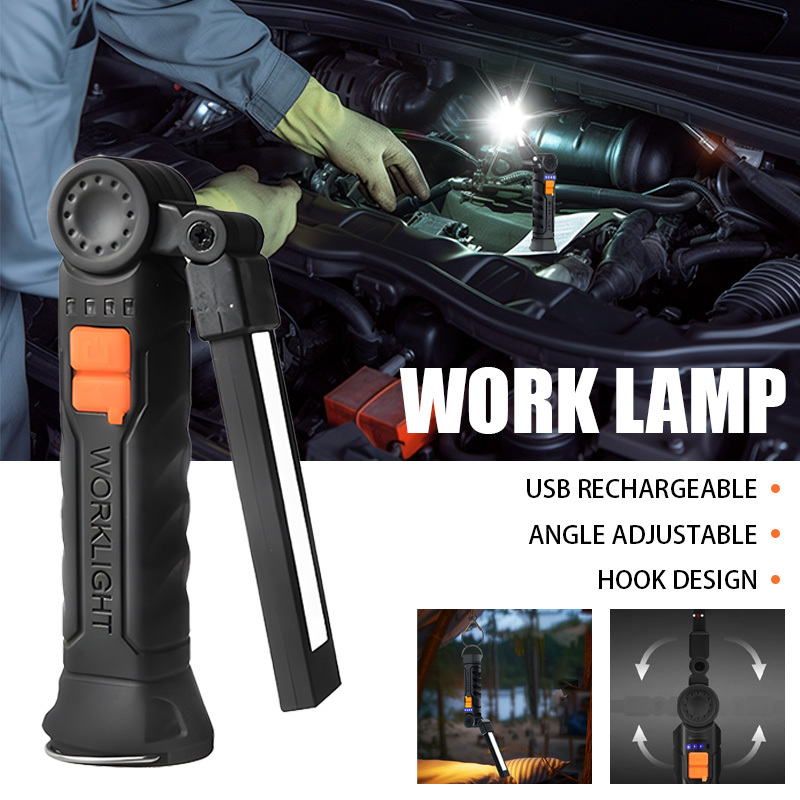 ポータブル COB LED 懐中電灯 USB 充電式ワークラ - Hanging Outdoor Lighting のレビューと価格