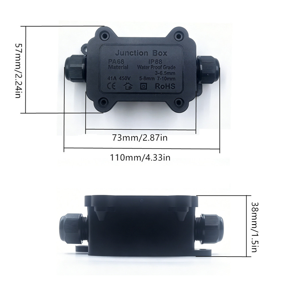 IP68防水ジャンクションボックス 2/3ウェイ屋外ケーブル - Outdoor Lighting Wire Connectors のレビューと価格