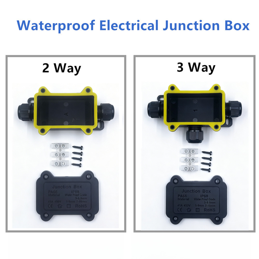 IP68防水ジャンクションボックス 2/3ウェイ屋外ケーブル - Outdoor Lighting Wire Connectors のレビューと価格