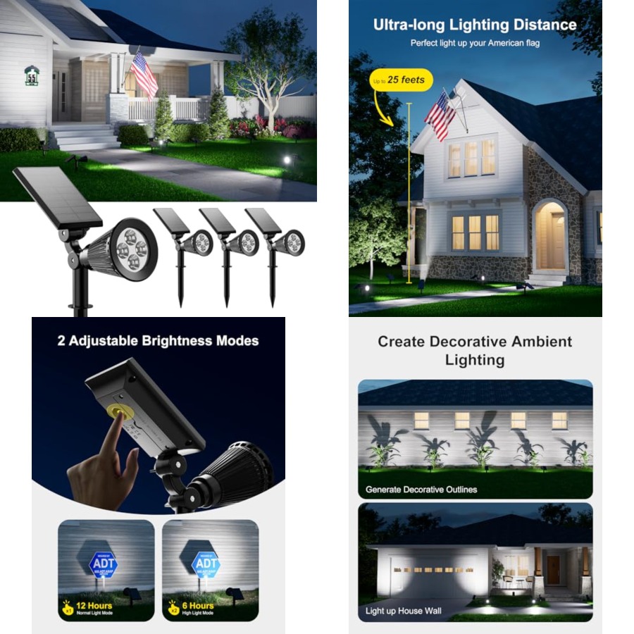 ソーラースポットライト 屋外防水ライト 木、彫像、花、植木鉢 - Outdoor Lighting And Landscape のレビューと価格