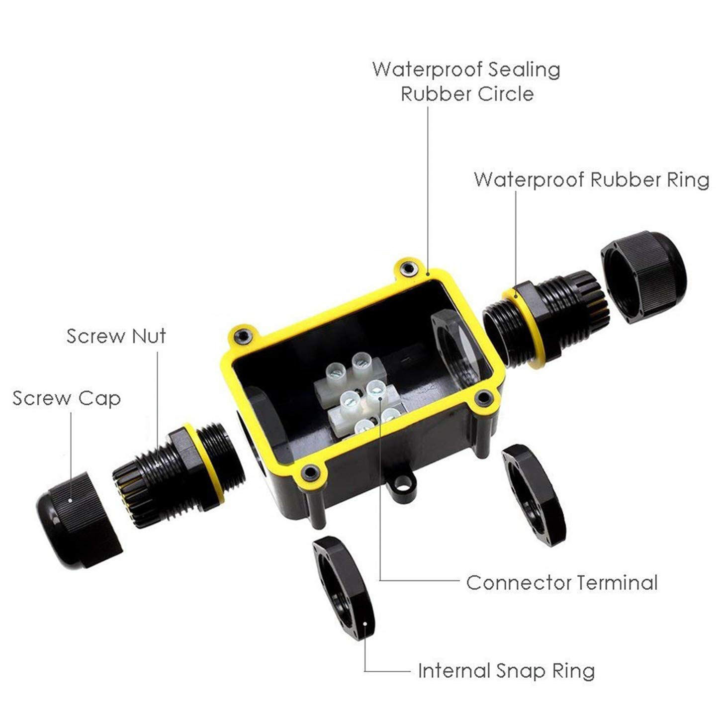 2ウェイ屋外防水IP66電気ケーブルワイヤコネクタジャンクシ - Outdoor Lighting Wire Connectors のレビューと価格