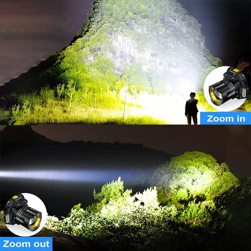充電式強力LEDヘッドランプ、伸縮式ズームセンサーヘッドライ - Outdoor Lighting With Sensor のレビューと価格