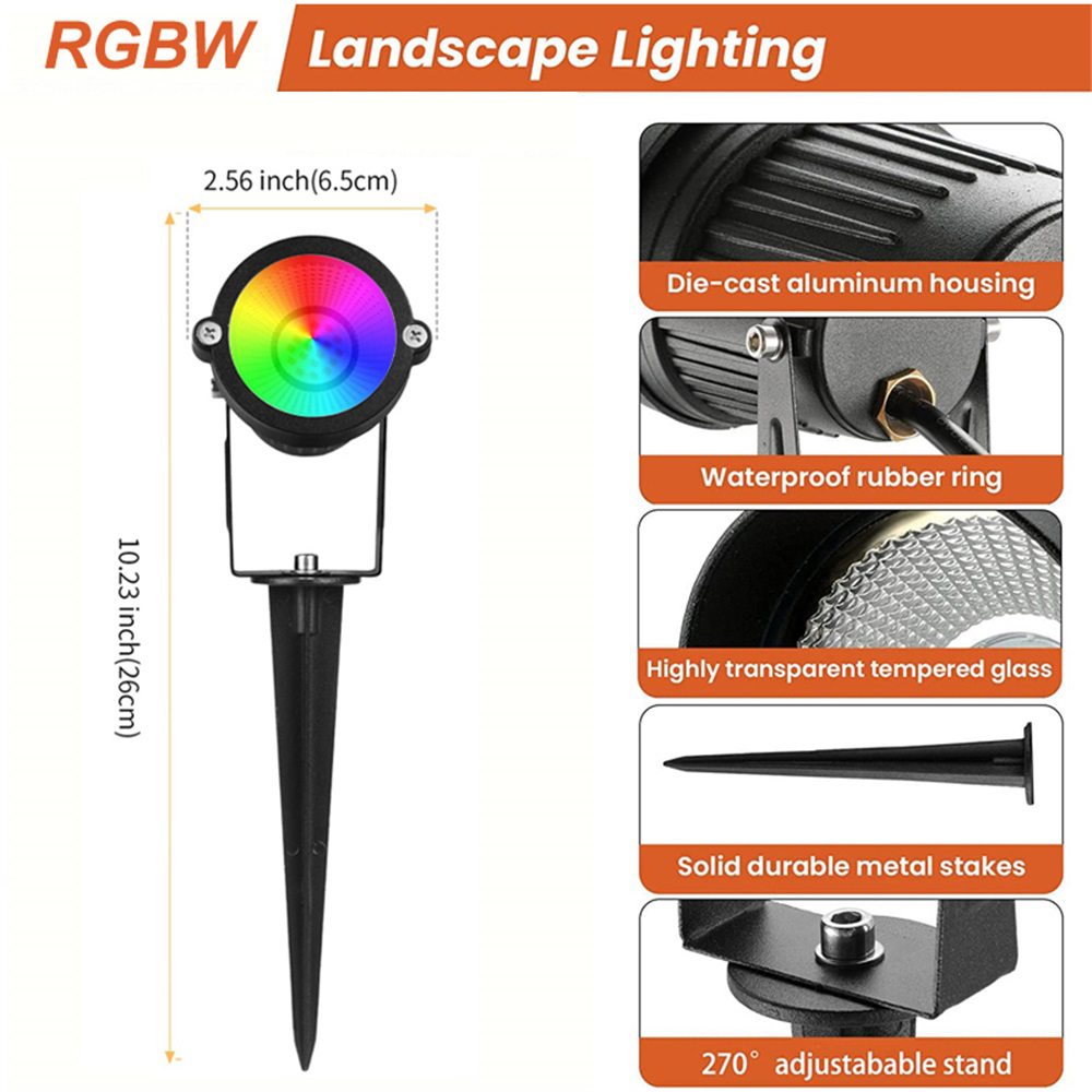 RGBW景観照明10Wリモコン付きスポットライト110V 2 - Outdoor Lighting And Landscape のレビューと価格