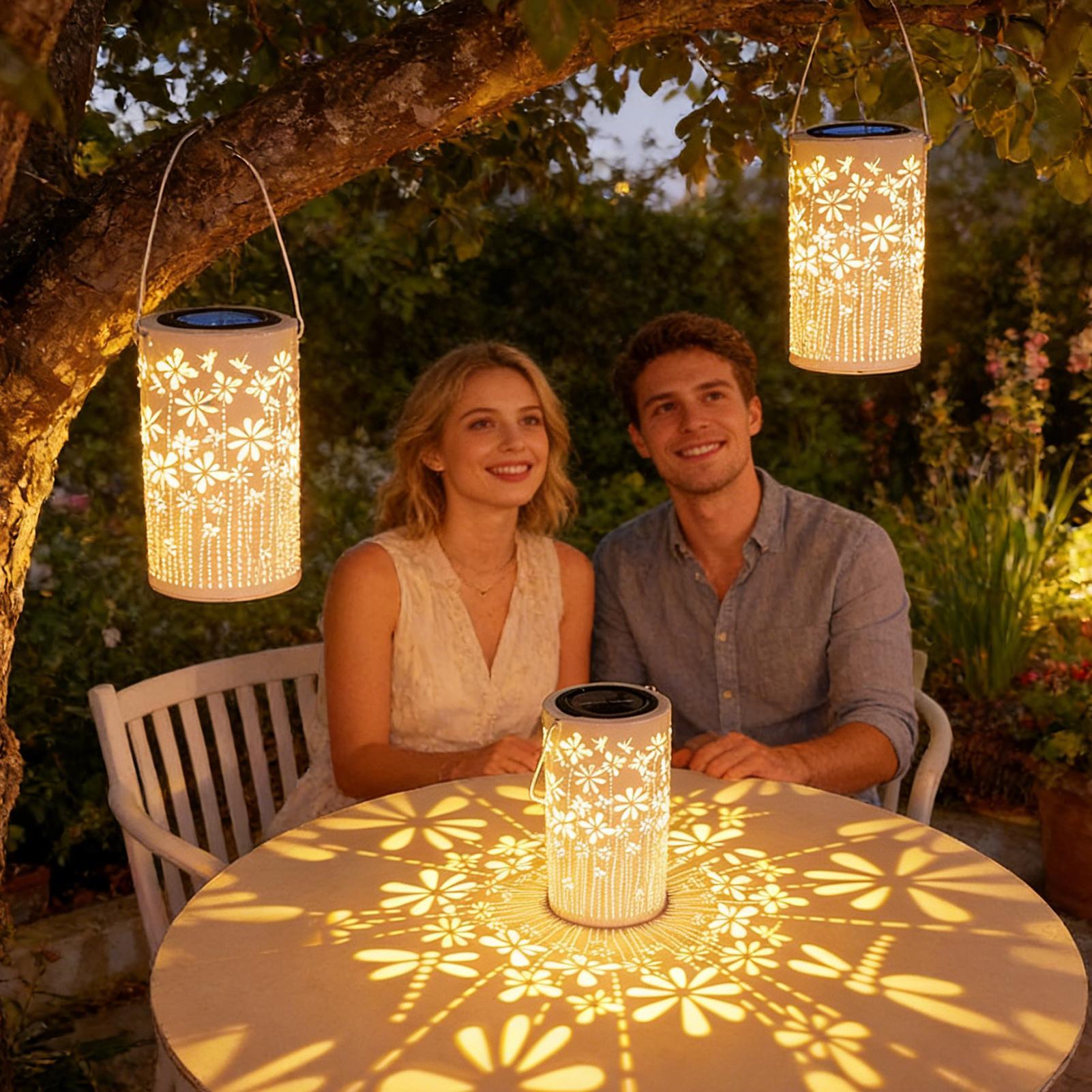 ソーラーランタン カラフルな金属製フラワーランプ ソーラーラ - Outdoor Lighting And Landscape のレビューと価格