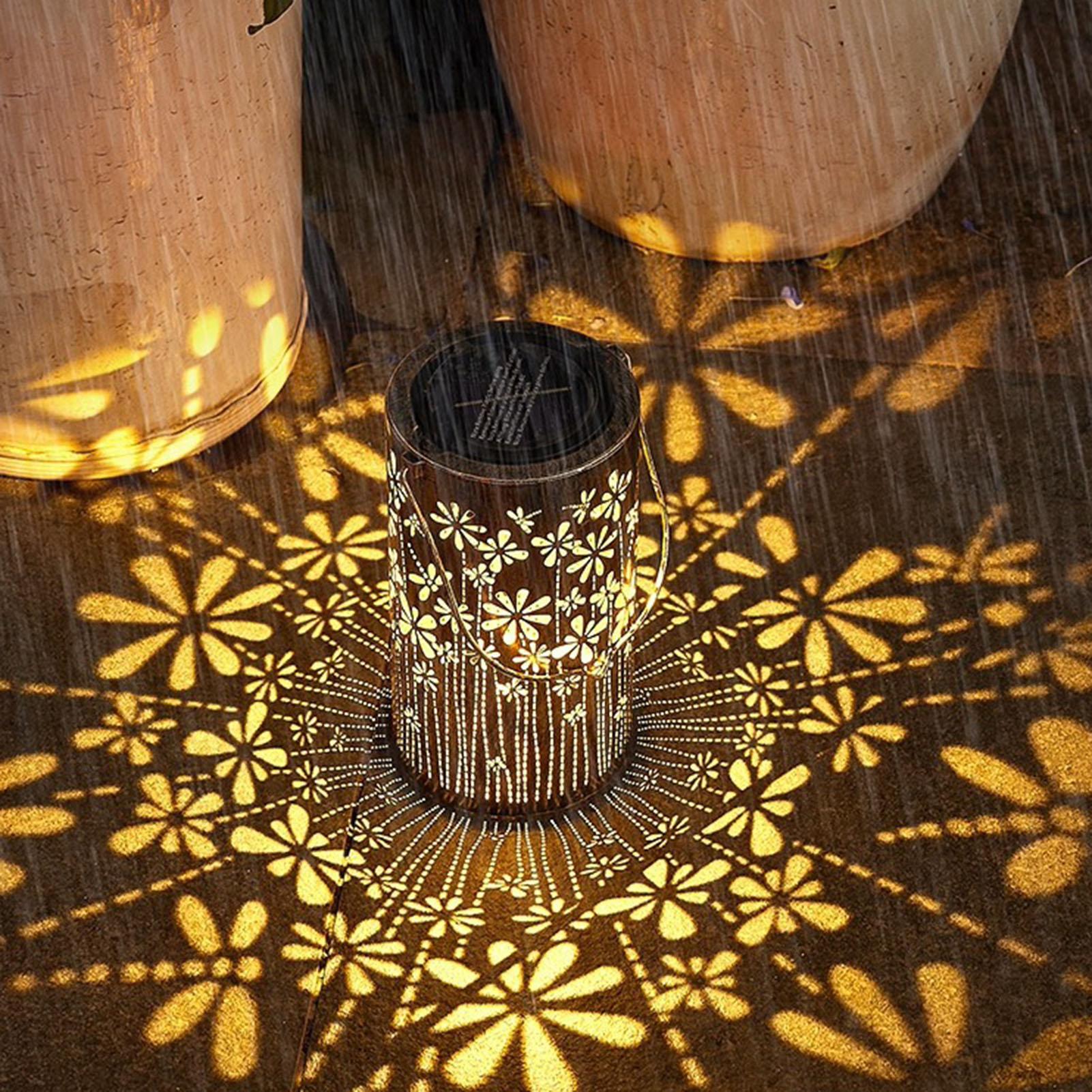 ソーラーランタン カラフルな金属製フラワーランプ ソーラーラ - Outdoor Lighting And Landscape のレビューと価格
