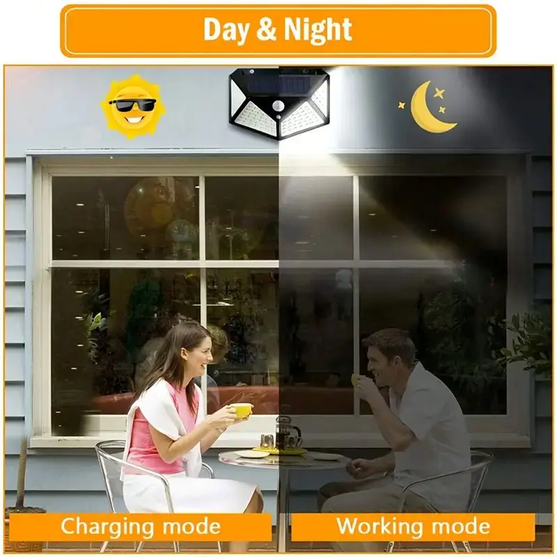 100LED屋外ソーラーガーデンライト、屋外モーションセンサ - Outdoor Lighting And Landscape のレビューと価格