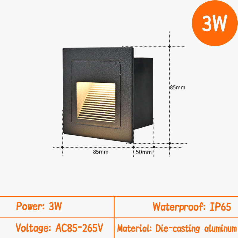 LED階段ライト壁ランプ3W IP65 LEDステップライト - Outdoor Lighting On Stairs のレビューと価格